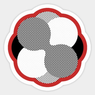 Monochrome Polka Geometry Sticker